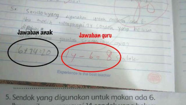 10 Rumus matematika buatan siswa ini endingnya bikin tercengang