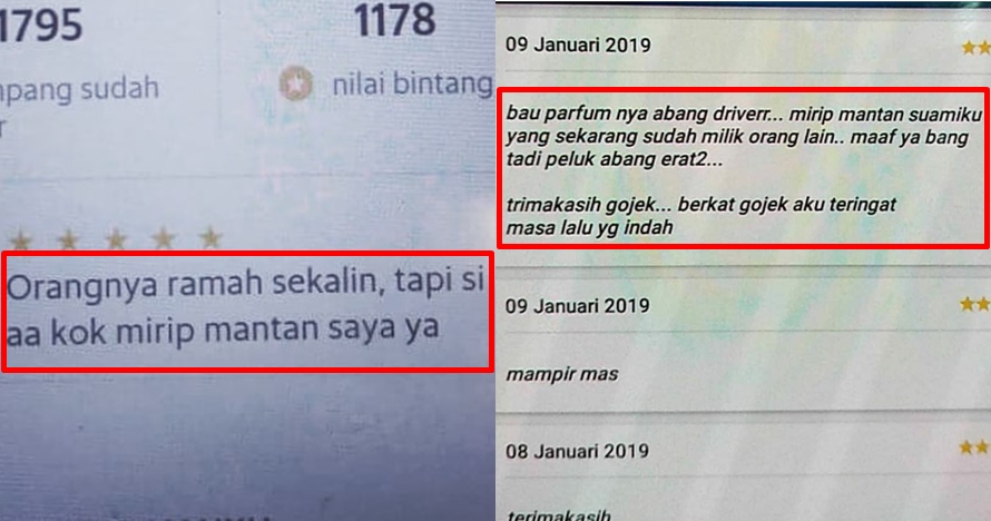 8 Curhat penumpang ojek online teringat mantan, endingnya baper