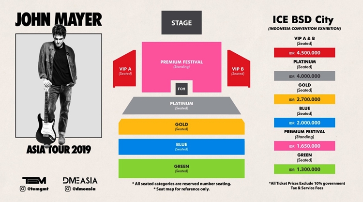 Antusiasme fans sangat besar, tiket konser John Mayer bakal ditambah