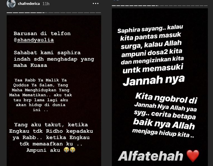 Saphira Indah meninggal, ungkapan duka 6 seleb ini bikin haru