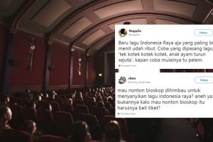 12 Cuitan lucu 'nyanyi Indonesia Raya' di bioskop ini kocak abis