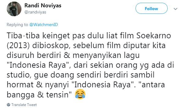 12 Cuitan lucu 'nyanyi Indonesia Raya' di bioskop ini kocak abis