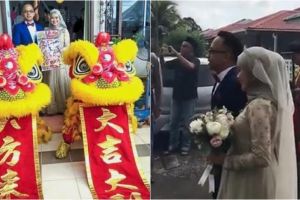 Kisah di balik pasangan menikah undang barongsai ini bikin salut