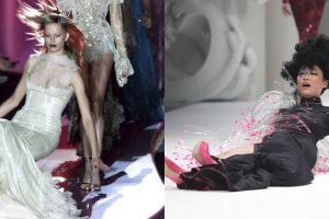 11 Momen apes model terjatuh di catwalk, sakitnya tuh di sini