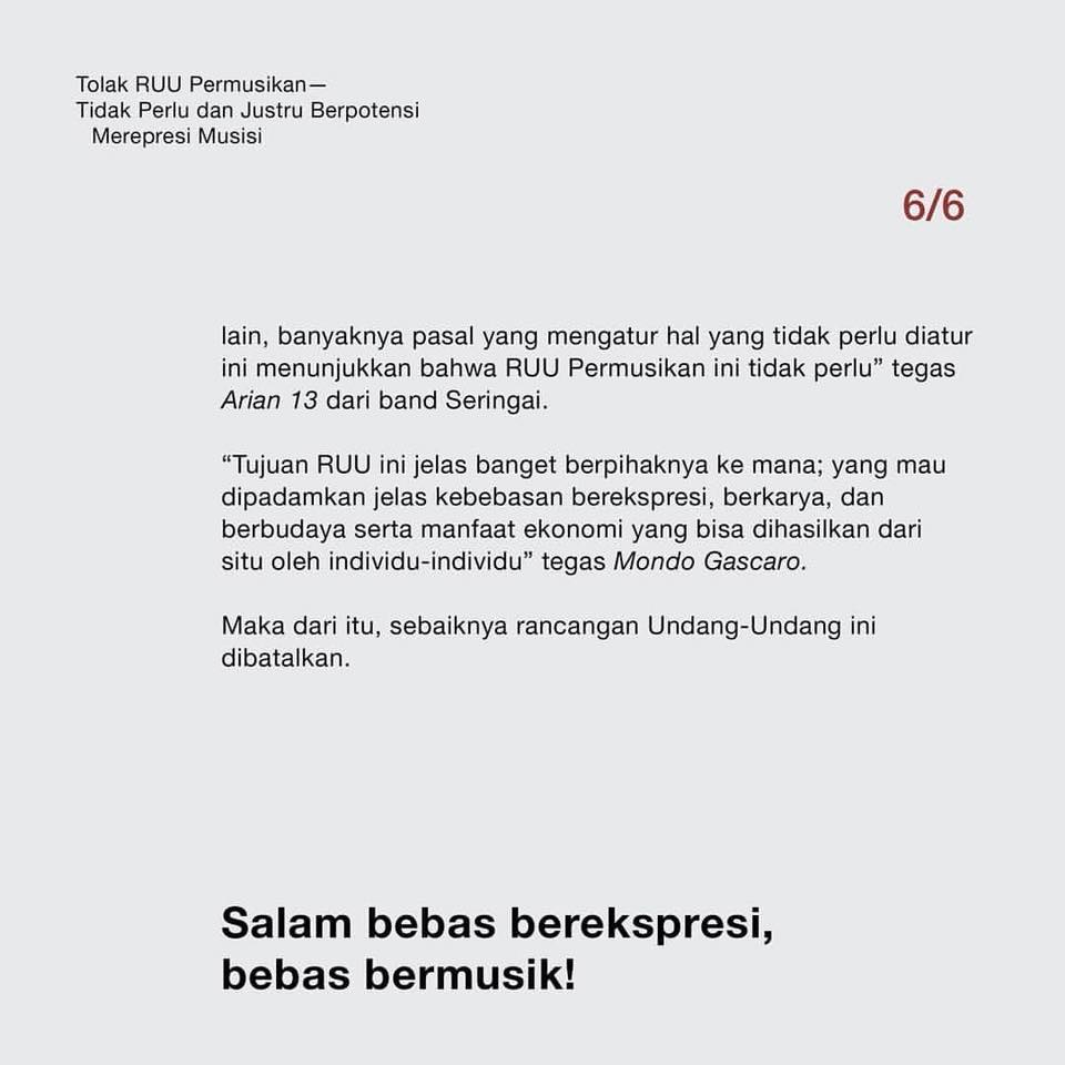 Dianggap merugikan, ratusan artis Indonesia tolak RUU Permusikan