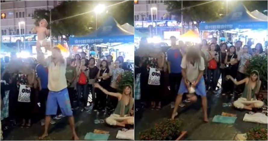 Aksi backpacker ngamen manfaatkan bayi ini bikin ngelus dada