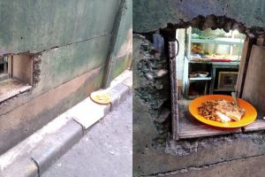 Warung nasi rames ini jualan ala drive thru, penampakannya unik