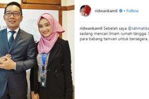 Kisah happy ending cewek dapat jodoh usai dipromosikan Ridwan Kamil