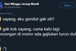 15 Cuitan lucu 'aku gendutan nggak' ini bikin cowok geli sendiri