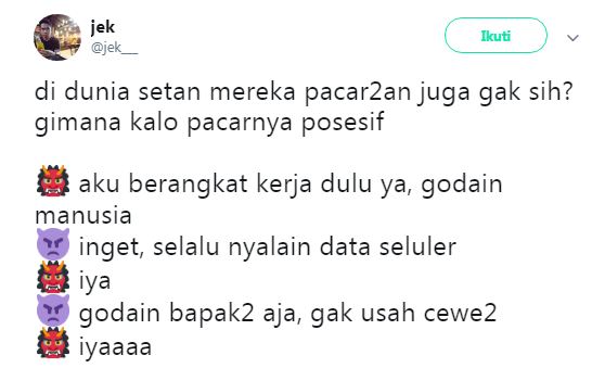 10 Cuitan lucu kalau setan pacaran ini bikin ngakak tapi serem