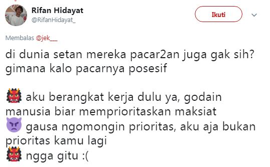 10 Cuitan lucu kalau setan pacaran ini bikin ngakak tapi serem
