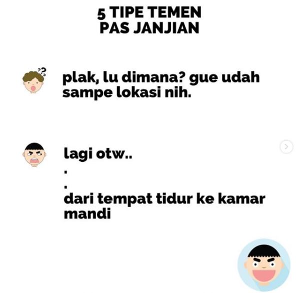 13 Meme lucu tipe teman saat janjian ini bikin auto kesal