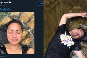 Seleb cantik ini challenge selfie di sungai, guyonan netizen kocak