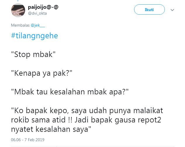 12 Cuitan lucu #tilangngehe ini bikin kamu auto baper