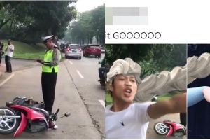 20 Editan foto tangan pria rusak motor saat ditilang, kocak abis