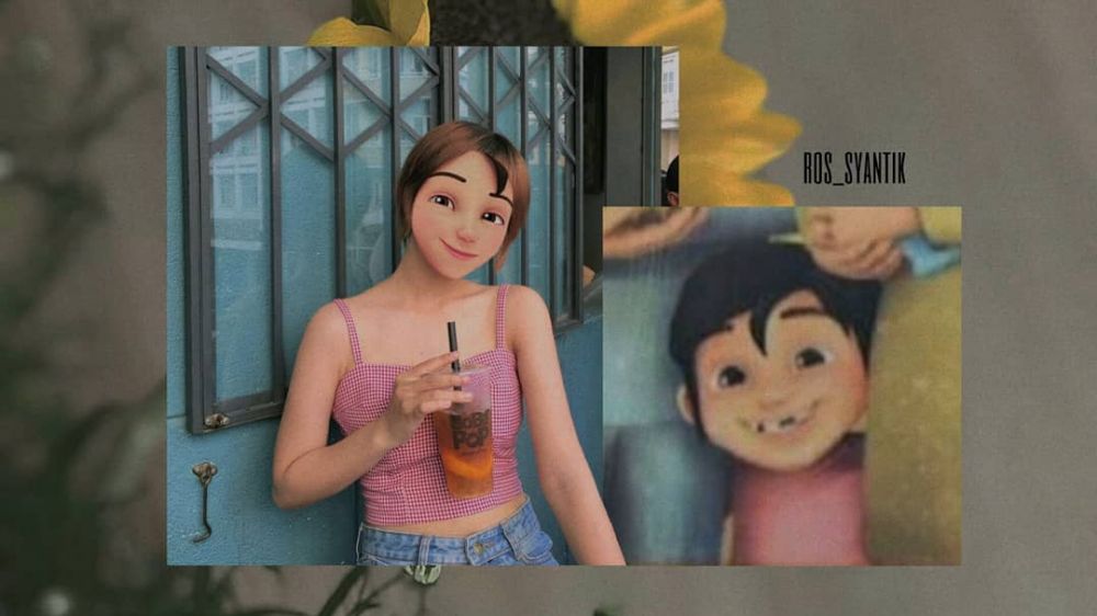 15 Editan foto Kak Ros Upin Ipin jadi selebgram ini epik banget