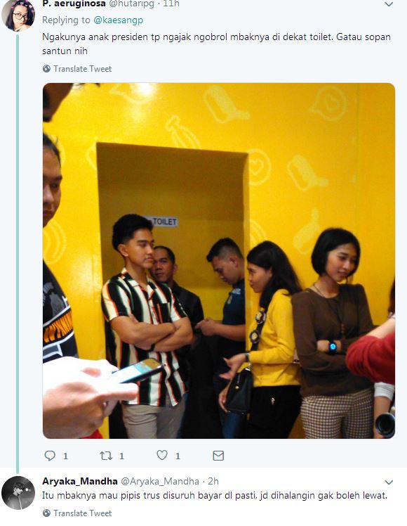 Kaesang ngaku jadi penjaga toilet, ini 10 reaksi kocak warganet