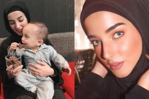 5 Potret Tasya Farasya pakai hijab berwarna gelap, cantik memesona