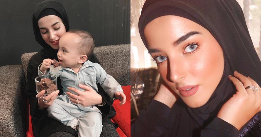 5 Potret Tasya Farasya pakai hijab berwarna gelap, cantik memesona