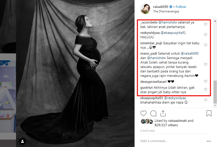 Raisa dikabarkan melahirkan anak pertama
