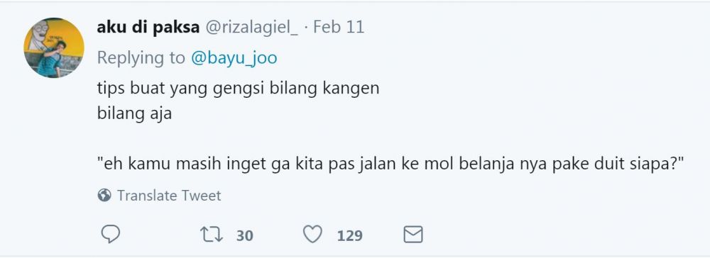 10 Cuitan lucu gengsi bilang kangen ini bikin tersenyum kecut