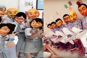 12 Editan foto Upin Ipin sekolah di Indonesia ini bikin ketawa