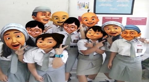 12 Editan foto Upin Ipin sekolah di Indonesia ini bikin ketawa