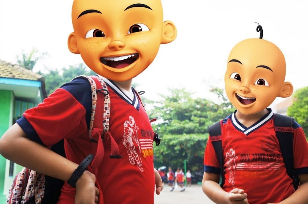 12 Editan foto Upin Ipin sekolah  di Indonesia ini bikin ketawa