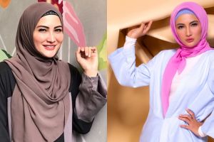 10 Inspirasi gaya hijab Natalie Sarah, simpel dan elegan