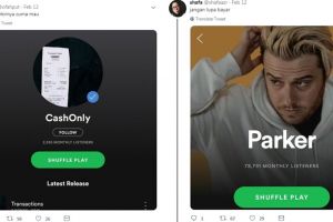 10 Cuitan lucu sambung kata pakai Spotify ini bikin gagal paham