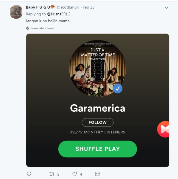 10 Cuitan lucu sambung kata pakai Spotify ini bikin gagal paham