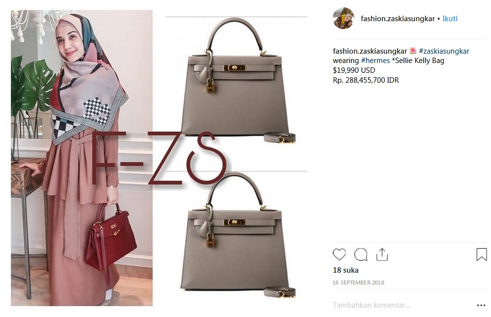 10 Koleksi tas mewah Zaskia Sungkar, ada yang Rp 300 juta