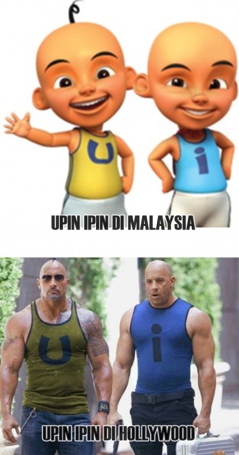 10 Cocoklogi lucu karakter Upin Ipin versi negara lain, kocak!