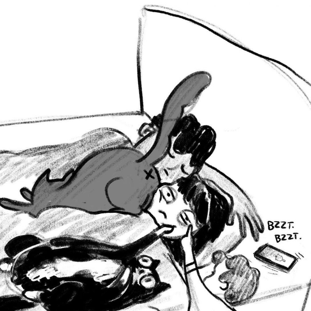 12 Ilustrasi kebiasaan manusia bareng hewan peliharaannya, kocak