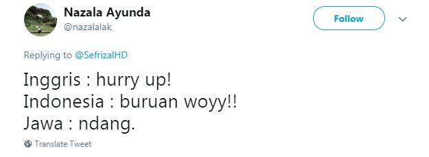 10 Cuitan lucu ini buktikan bahwa bahasa Jawa itu simpel