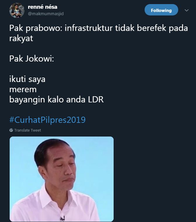 15 Cuitan lucu 'curhat ala debat capres' ini bikin auto baper