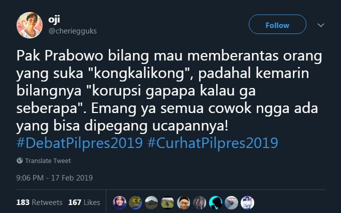 15 Cuitan lucu 'curhat ala debat capres' ini bikin auto baper