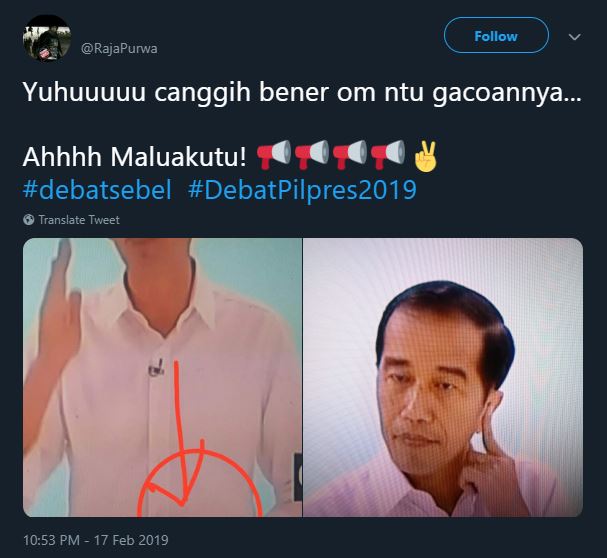 Jokowi dituding pakai earpiece di debat capres, ini bantahan TKN 