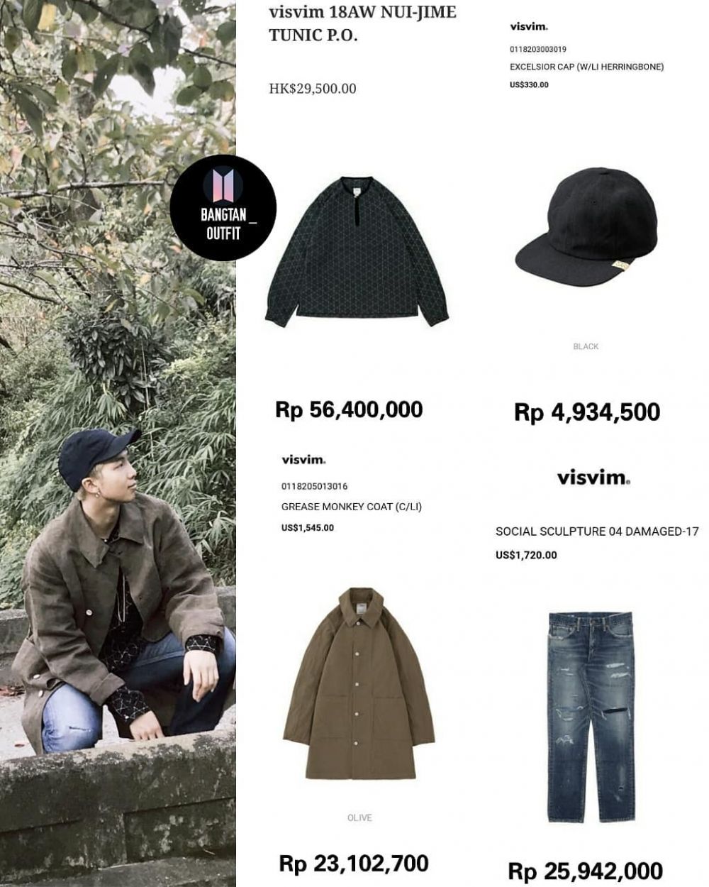 11 Outfit kece RM BTS ini harganya ada yang setara satu mobil