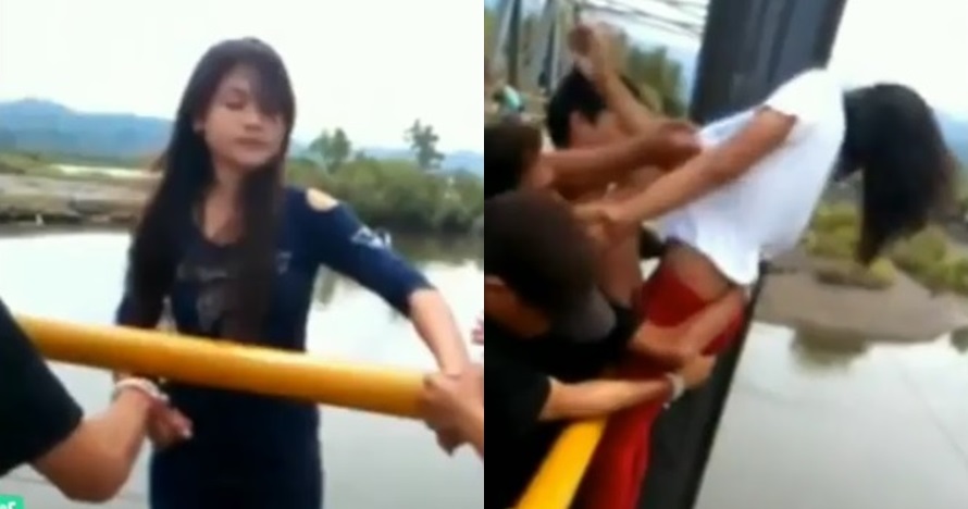 Diduga rebutan cowok, 2 cewek ini nekat terjun dari jembatan