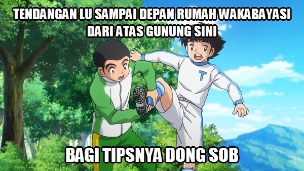 10 Meme lucu tendangan Captain Tsubasa ini bikin nyengir sendiri