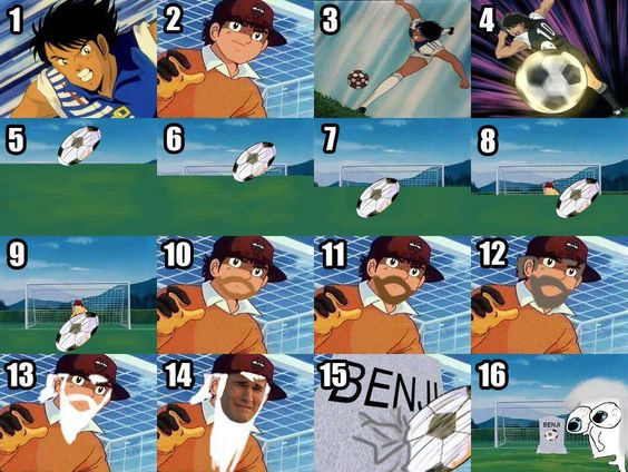 10 Meme lucu tendangan Captain Tsubasa ini bikin nyengir sendiri