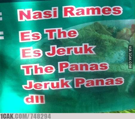 14 Menu warung ini absurd banget, bikin pembeli tepuk jidat