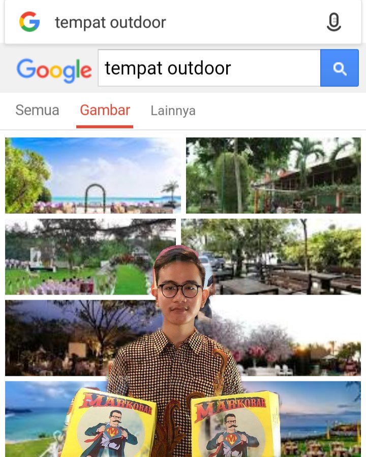 Minta diedit di tempat outdoor, 16 hasil foto Gibran ini kocak