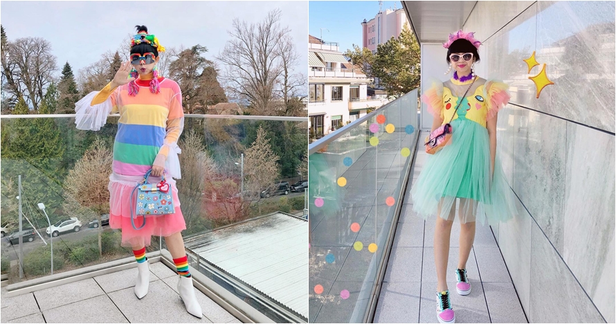 10 Gaya unik Diana Rikasari, patung lilinnya dipamerkan di Swiss