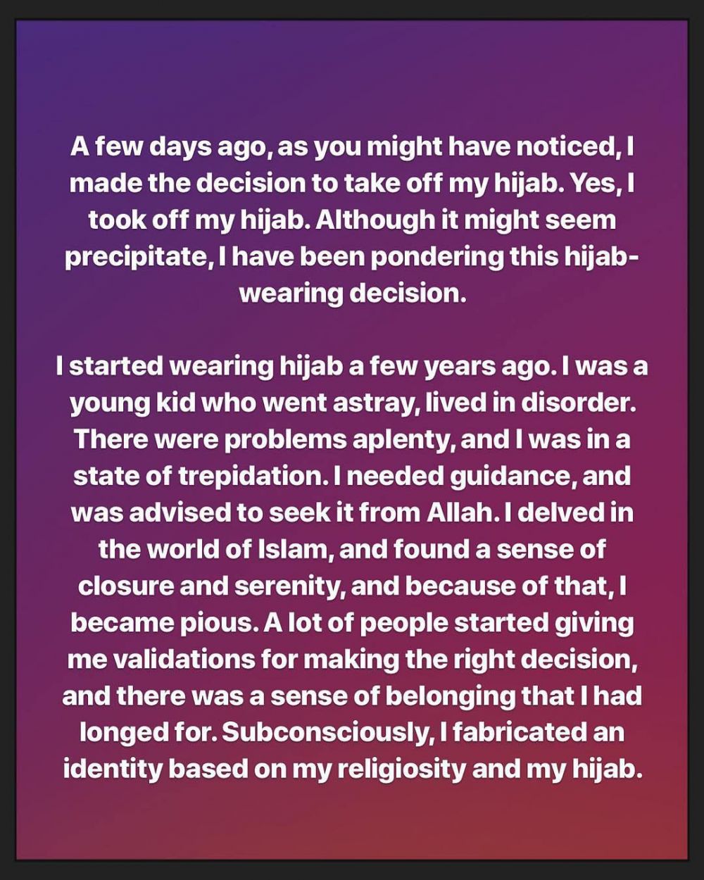Terus-terusan dihujat usai lepas hijab, ini pembelaan Salmafina