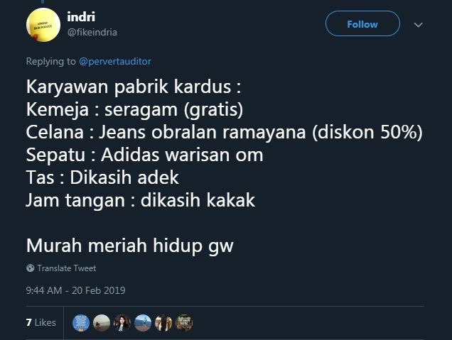 10 Cuitan lucu 'berapa harga outfit lo' ini bikin nyengir sendiri