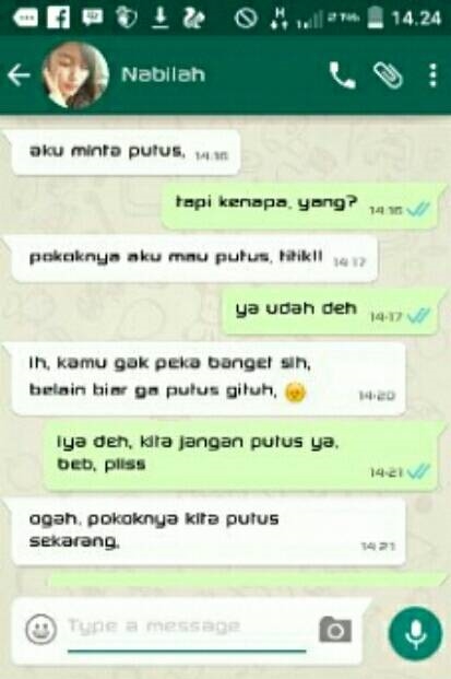 12 Obrolan lucu lagi putus cinta ini bikin meringis