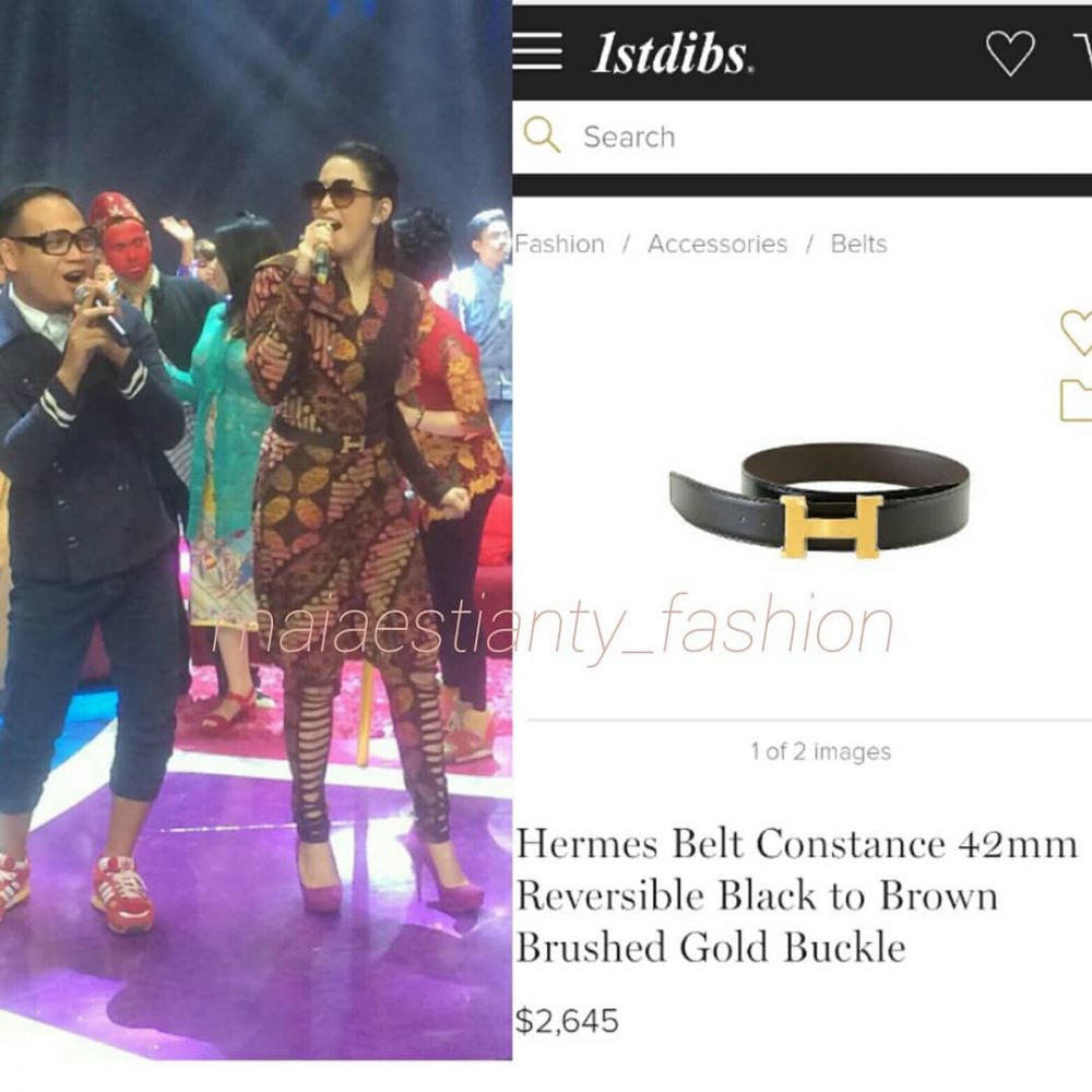 Harga 8 ikat pinggang Maia Estianty, ada yang setara motor sport