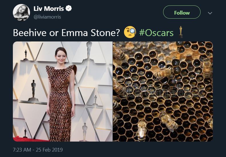 9 Cocoklogi busana Emma Stone di Oscar 2019, ada mirip salak
